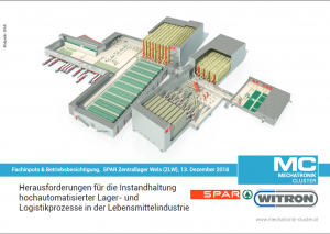 Gemeinsam mit SPAR und der WIOSS WITRON on Site Services organisiert der Mechatronik-Cluster am 13. Dezember eine Betriebsbesichtigung im SPAR Zentrallager in Wels inkl. Experteninput zum Thema: