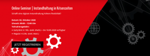 Instandhaltung in Krisenzeiten - Online Seminar, Instandhaltungskonferenz, FACTORY & MFA
