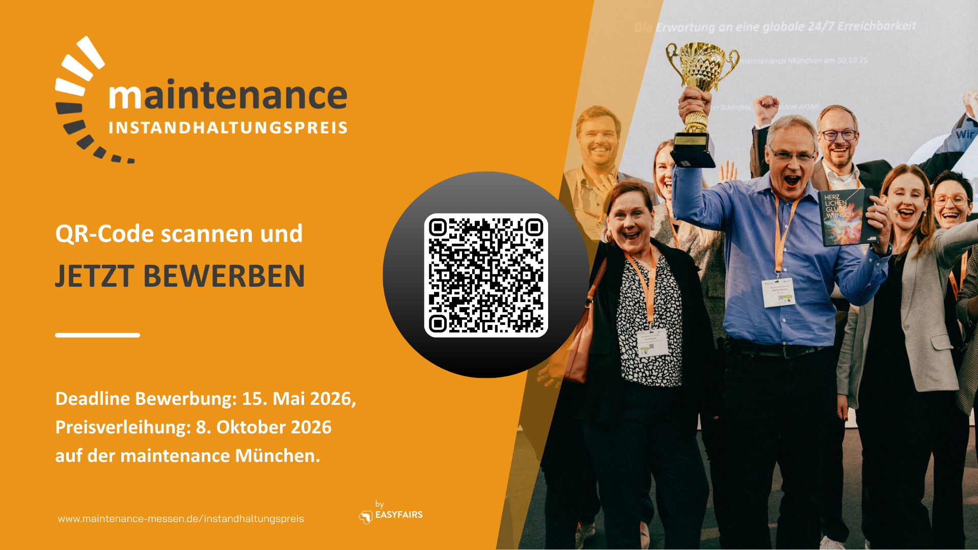 Jetzt zum Maintenance Instandhaltungspreis einreichen